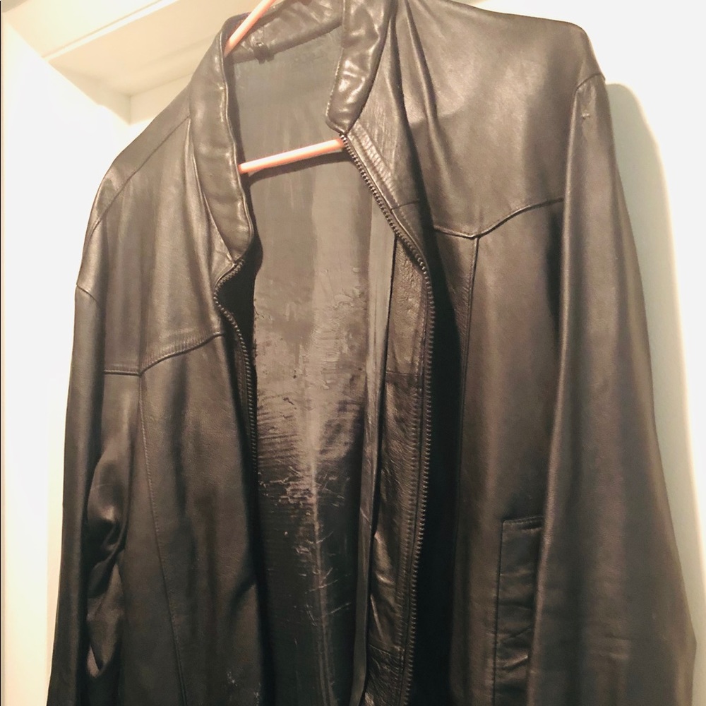 Man’s leather jacket!